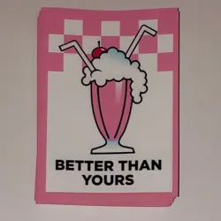 Milkshake Better than Yours Pack of 50 Trading Card Sleeves for Pokemon, MTG etc - Image 1