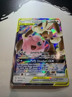 Mega Lopunny & Jigglypuff GX 165/236 Cosmic Eclipse Ultra Rare Pokemon Card - Image 2