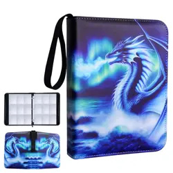 Deluxe Ice Dragon Trading Card Binder 9-Pocket Zipper Binder with 900 Pockets - Image 1