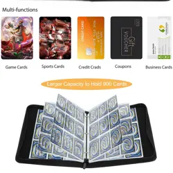 Deluxe Ice Dragon Trading Card Binder 9-Pocket Zipper Binder with 900 Pockets - Image 3