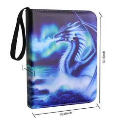 Deluxe Ice Dragon Trading Card Binder 9-Pocket Zipper Binder with 900 Pockets - Image 4
