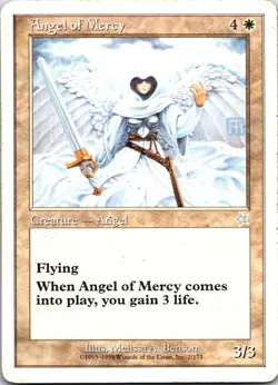 Angel of Mercy Starter 1999 White Uncommon MAGIC GATHERING CARD LP - Image 1