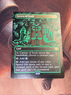 Cavern Of Souls X1 Mtg Lost Caverns Of Ixalan Nm Neon Green Foil 410f Showcase - Image 1
