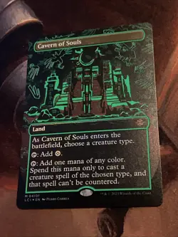 Cavern Of Souls X1 Mtg Lost Caverns Of Ixalan Nm Neon Green Foil 410f Showcase - Image 2