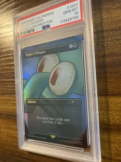 MTG✨NIGHT’S WHISPER🌈FOIL✨SLD X SPONGEBOB Internet Sensation PSA 10 RARE Sorcery - Image 4