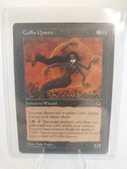 Vintage MTG Magic the Gathering Coffin Queen Tempest (#114) LP - Image 1
