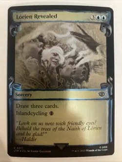 2023 MTG Magic the Gathering LOTR Showcase Scroll Foil 0511 Lorien Revealed - Image 1