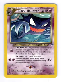 Dark Haunter Neo Destiny #036 (2001) Uncommon NM Pokemon - Image 1