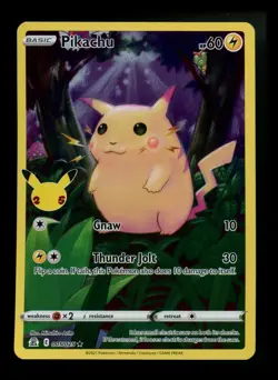 #5 Pikachu 005/025 Celebrations 2021 Holo Rare 25th Anniversary Pokemon Card TCG - Image 1