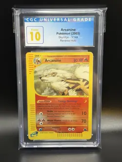 2003 ARCANINE Skyridge Pokemon Reverse Holo Rare #3 3/144 CGC 10 Pristine - Image 1