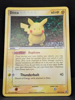 Ditto - (Pikachu) 39/113 Delta Species Reverse Holo Rare Pokemon TCG Nintendo NM - Image 3