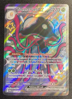 Toedscruel ex Full Art UR 213/091 Pokemon TCG S&V Paldean Fates Shiny Ultra Rare - Image 1