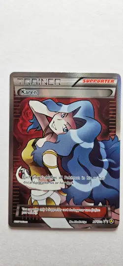 Pokemon TCG Karen Full Alt Art Ultra Rare Holo XY177a XY Collection Promo - Image 1