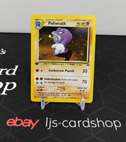 Poliwrath Neo Discovery 9/75 Holo Rare 1st Edition LP Pokemon Card T1 - Image 1