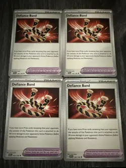 4x Pokemon TCG Scarlet & Violet 4x Playset Defiance Band 169/198 Near Mint - Image 1