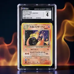 ✨ CGC 4 VG/EX ✨ 1997 Pokemon Japanese Rocket Dark Charizard #6 Japanese Holo - Image 1