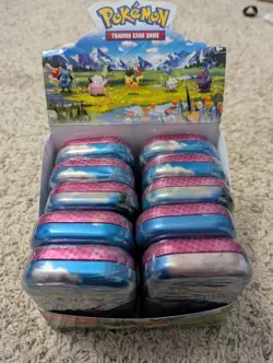 Pokemon Ascended Heroes Mini Tin Display 10 Sealed Booster Tins Open Display - Image 1