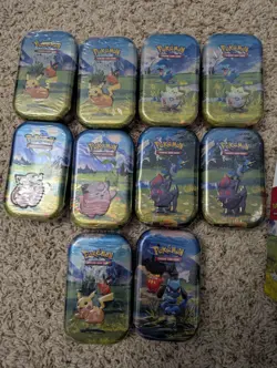 Pokemon Ascended Heroes Mini Tin Display 10 Sealed Booster Tins Open Display - Image 3