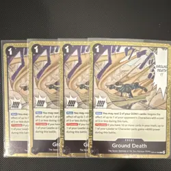 One Piece - Ground Death Foil OP14-096 Playset (x4) - The Azure Sea's Seven NM - Image 1