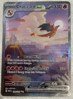Pokemon TCG Charizard EX Scarlet & Violet 151 Card 199/165 Sir NM/M Condition - Image 1
