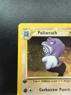Pokemon TCG Poliwrath Neo Discovery 1st Edition Holo Rare Card Swirl 9/75 LP - Image 4