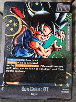 FB03-104 Goku GT Custom Leader Card - Dragon Ball Fusion World TCG - Orica/Proxy - Image 1