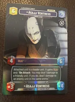 Star Wars Unlimited Jump To Lightspeed Asajj Ventress Showcase Card NM - Image 2