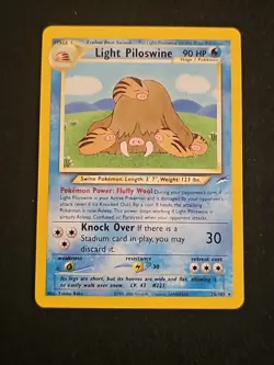Pokemon TCG Light Piloswine Neo Destiny 26/105 Unlimited Rare Regular Card LP - Image 1