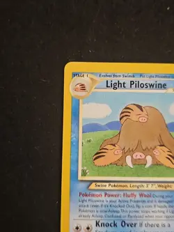 Pokemon TCG Light Piloswine Neo Destiny 26/105 Unlimited Rare Regular Card LP - Image 2