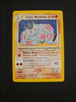Pokemon Neo Destiny Light Machoke Card 49/105 Regular NM Condition - Image 1