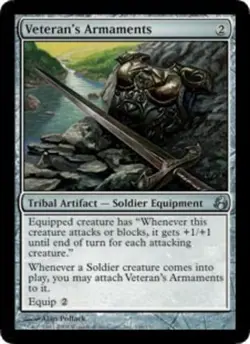 MTG Veteran's Armaments - Foil, Morningtide, Lightly Played, English - Image 1