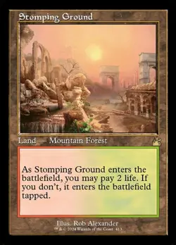 [1x] Stomping Ground - Retro Frame Near Mint, English RVR Extras MTG Magic - Image 1
