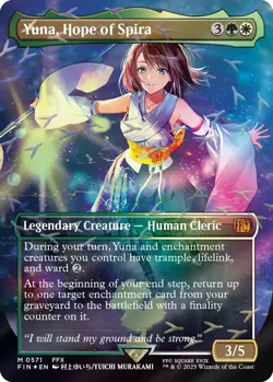 Yuna, Hope of Spira (Borderless) (Chocobo Track Foil) - 571 - FINAL FANTASY -... - Image 1