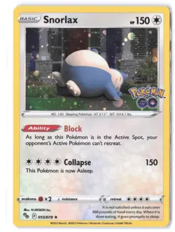 Pokemon Snorlax - 55/078 (Cosmos Holo) 055/078 Miscellaneous Cards LP Holo - Image 1