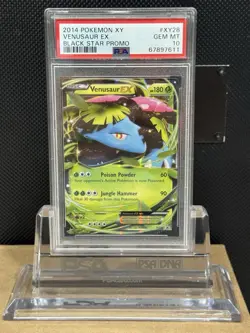 2014 POKEMON XY BLACK STAR PROMO #XY28 VENUSAUR EX BLACK STAR PROMO PSA 10 - Image 4