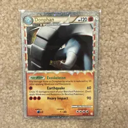 Pokemon Donphan Heartgold & Soulsilver 107/123 2010 Stage 1 HP120 Rare Holo 60 … - Image 1