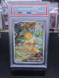 2025 POKEMON SVP EN-SV BLACK STAR PROMO #173 EEVEE PSA 10 - Image 1