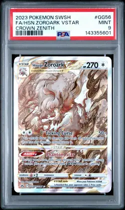 PSA 9 Hisuian Zoroark VSTAR #GG56 Pokemon SWSH Crown Zenith English 2023 - Image 1