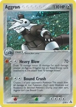 Pokemon TCG - Aggron - 2/92 - Rare - Holo - Ex Legend Maker [Lightly Played] - Image 1
