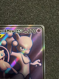 Pokemon TCG Mewtwo & Mew GX Full Art Ultra Rare 222/236 SM Unified Minds - MP - Image 3
