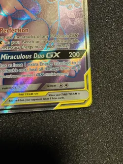 Pokemon TCG Mewtwo & Mew GX Full Art Ultra Rare 222/236 SM Unified Minds - MP - Image 4