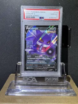 2021 POKEMON SWORD & SHIELD FUSION STRIKE #156 GENGAR V PSA 10 - Image 1