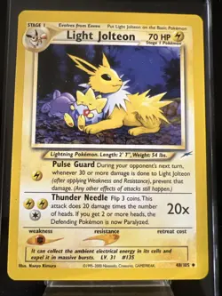 Pokemon TCG Light Jolteon 48/105 Neo Destiny Regular - Image 1