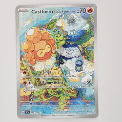 Castform Sunny Form 195/191 Sv08: Surging Sparks Holo Pokemon TCG - Image 1