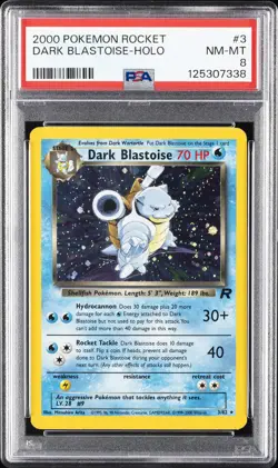 2000 POKEMON ROCKET #3 DARK BLASTOISE-HOLO PSA 8 - Image 1