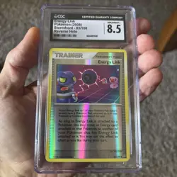 Pokemon Energy Link CGC 8.5 Reverse Holo Foil Stormfront - Image 1