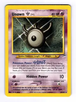 Unown [W] Neo Destiny #029 (2001) Rare NM Pokemon - Image 1