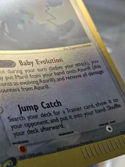 Pokemon EX Sandstorm Azurill Reverse Holo 31/00 EXC-NEAR MINT - Image 5