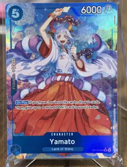One Piece TCG OP13 OP13-054 Yamato Alt-Art Blue SR English - Image 1