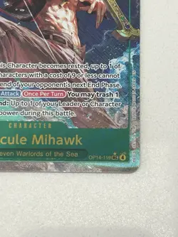 Bandai One Piece Alt Art Dracule Mihawk OP14-119 Secret Rare Foil 10000 Power - Image 2
